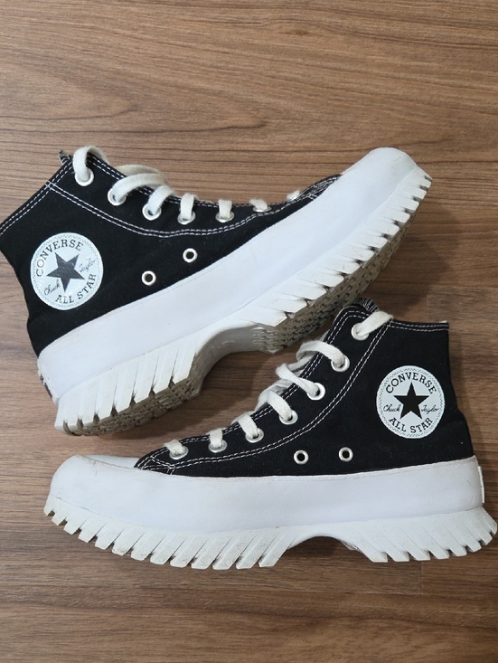 Converse Shoes - Converse Black & White Platform High-Top Sneakers